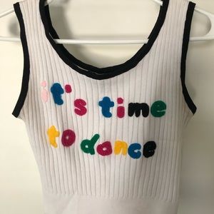 Knit crop top, Cider, Size Medium